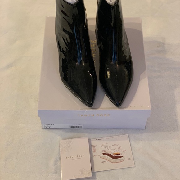 Taryn Rose New "Nora Patent" Black Patent Leather Booties, Size 11! - Picture 3 of 10